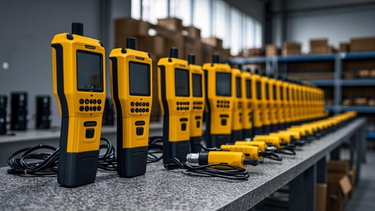Range of portable gas detectors displayed at a UAE safety equipment supplier