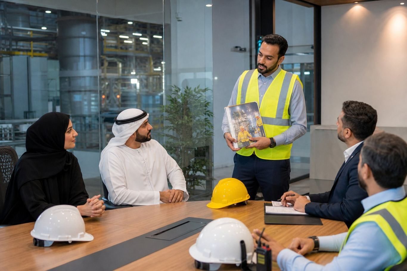 مشاور QHSE ارائه کننده سیستم ایمنی ISO 45001 در تاسیسات امارات متحده عربی