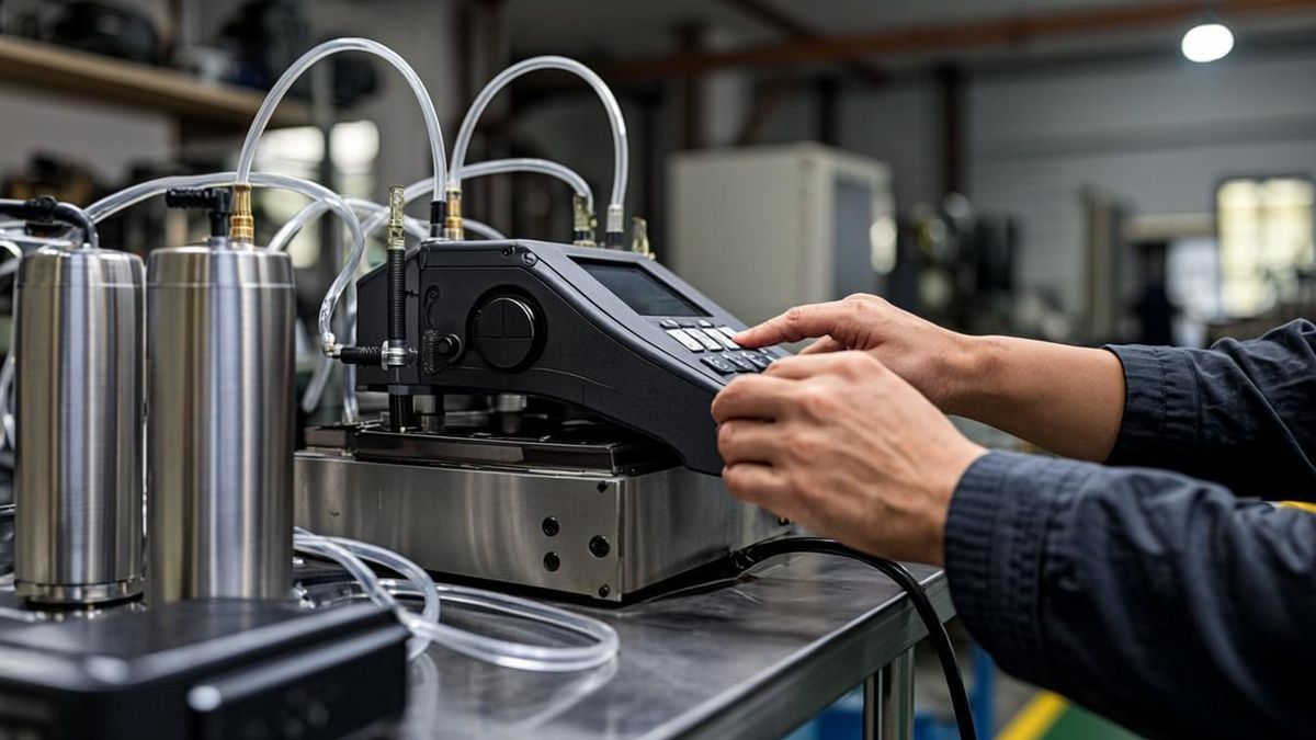 Calibration station with gas cylinders and docking equipment for portable detectors